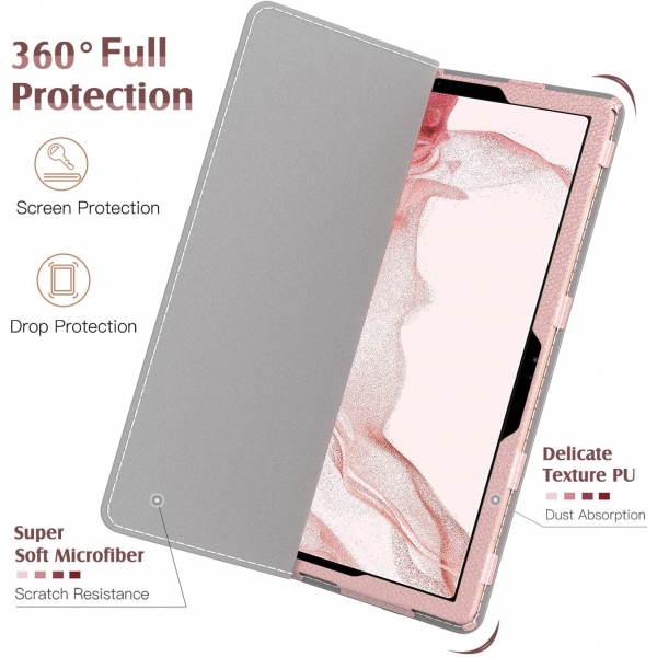 TiMOVO Galaxy Tab S8 Plus Klf (12.4 in)-Rose Gold