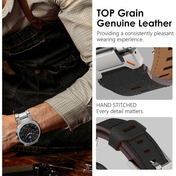 WINGLE Galaxy Watch 8 44mm Deri Kay -Titanium Black