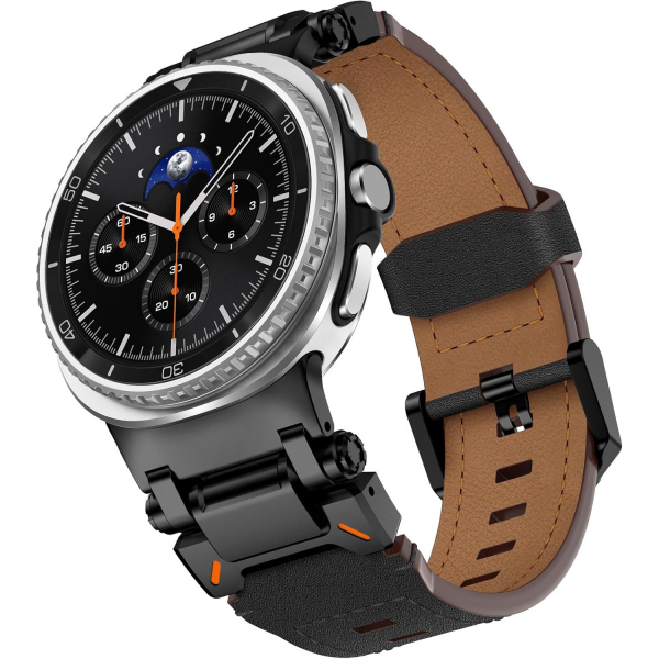 WINGLE Galaxy Watch 8 44mm Deri Kay -Black Black