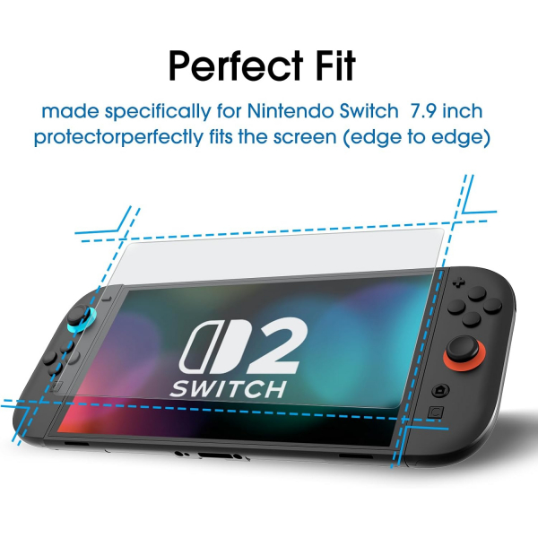amFilm Nintendo Switch 2 Ekran Koruyucu (2 Adet)