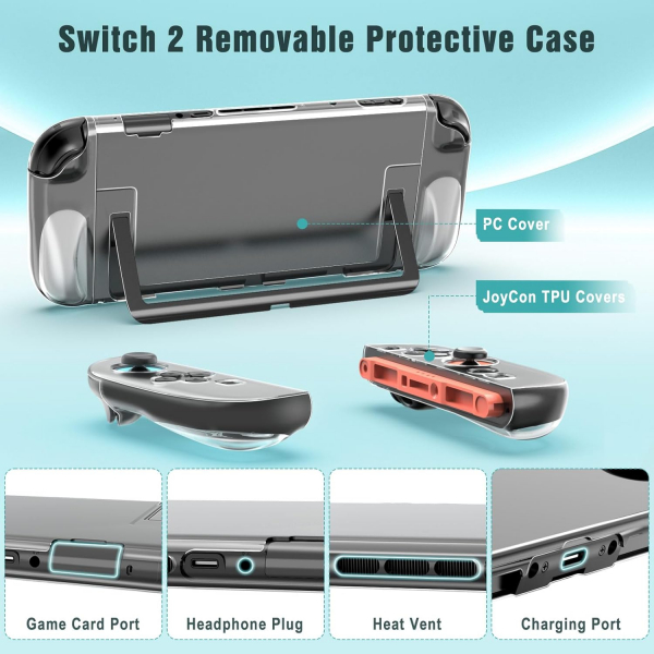 TiMOVO Nintendo Switch 2 Koruyucu Klf Seti