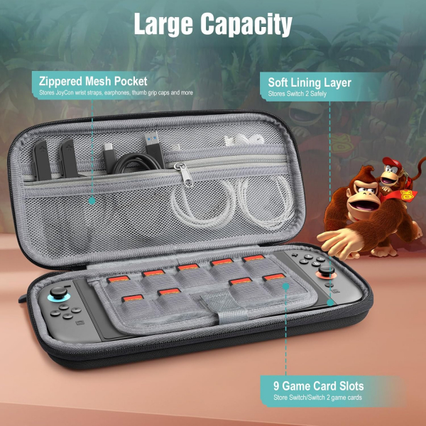 TiMOVO Nintendo Switch 2 Koruyucu Klf Seti
