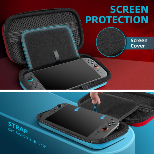 TiMOVO Nintendo Switch 2 Koruyucu Klf-Blue Red