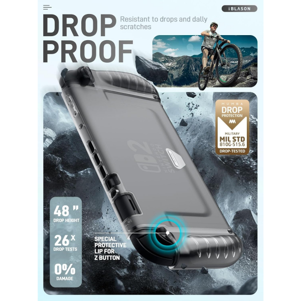 i-Blason Nintendo Switch 2 Uyumlu Sert Klf-Frost Clear