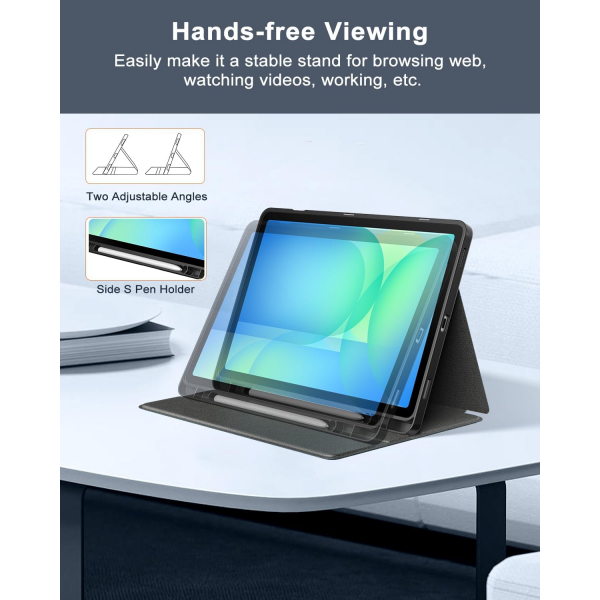 TiMOVO Galaxy Tab S10 Lite Standl Klf-Black