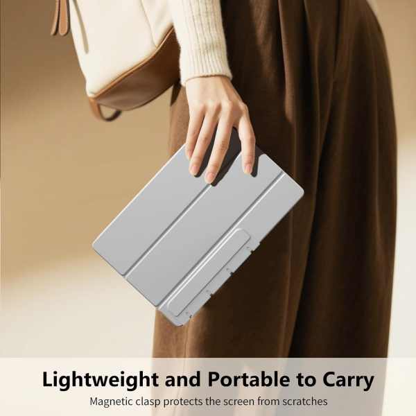 TiMOVO Samsung Galaxy Tab S11 Manyetik K�l�f-Silver Gray