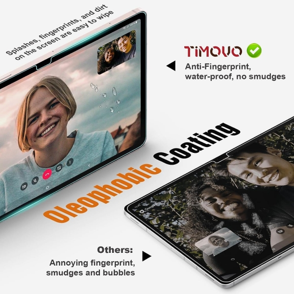 TiMOVO Samsung Galaxy Tab S9 Temperli Cam Ekran Koruyucu (2 Adet)