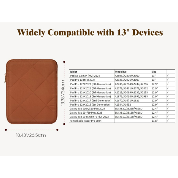 TiMOVO Tablet Koruyucu anta (9-11 in)-Latte