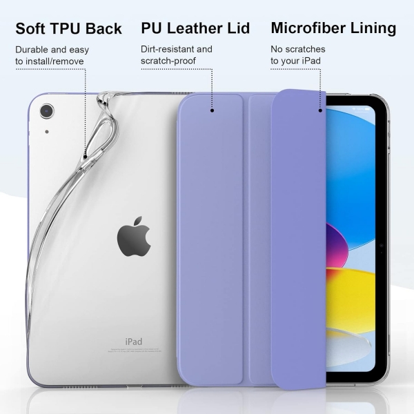 TiMOVO iPad 10.Nesil nce Klf(10.9 in)-Lavender Purple 