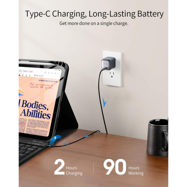 TiMOVO iPad 11.Nesil Klavyeli Klf (11 in)-Black