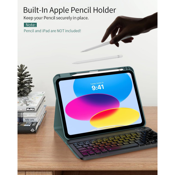 TiMOVO iPad 11.Nesil Klavyeli Klf (11 in)-Midnight Green