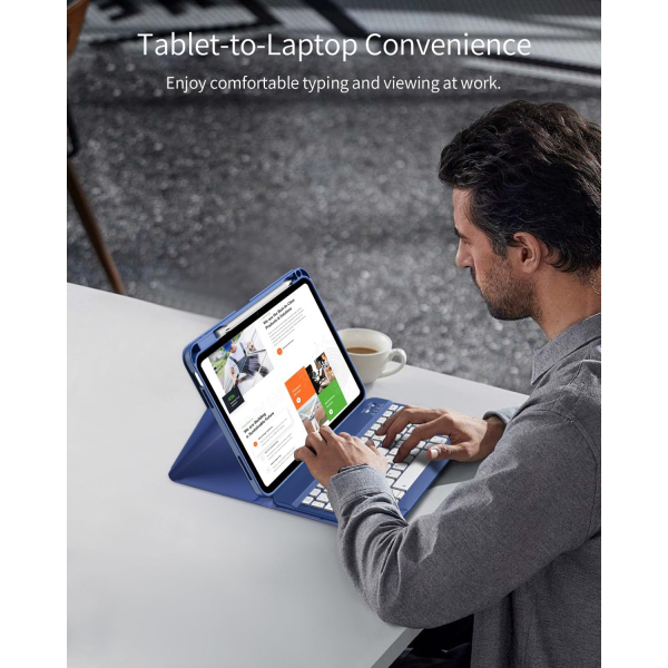 TiMOVO iPad 11.Nesil Klavyeli Klf (11 in)-Navy Blue