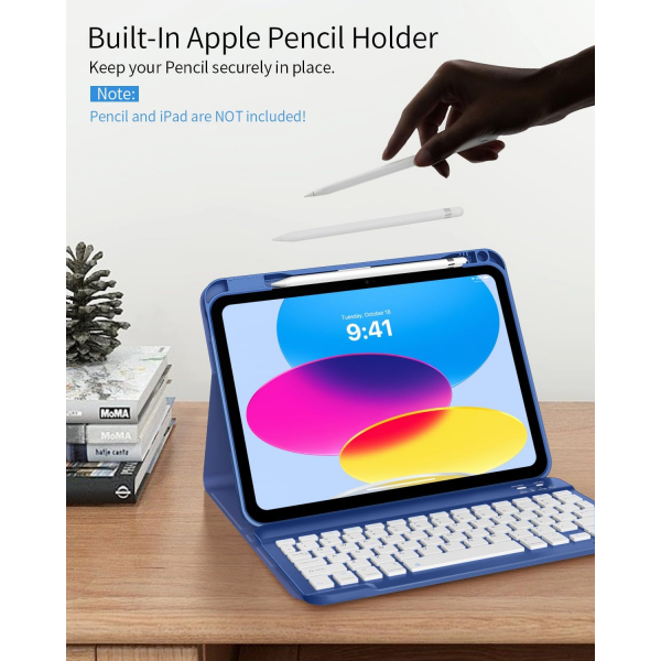 TiMOVO iPad 11.Nesil Klavyeli Klf (11 in)-Navy Blue