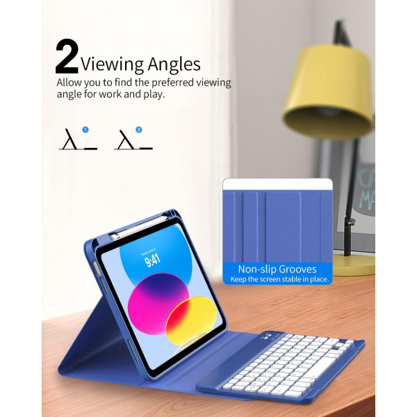 TiMOVO iPad 11.Nesil Klavyeli Klf (11 in)-Navy Blue