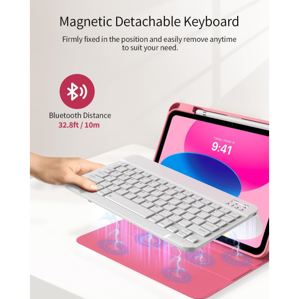TiMOVO iPad 11.Nesil Klavyeli Klf (11 in)-Watermelon Red