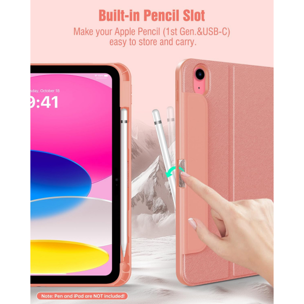 TiMOVO iPad 11.Nesil Standl Klf (11 in)-Apricot Pink