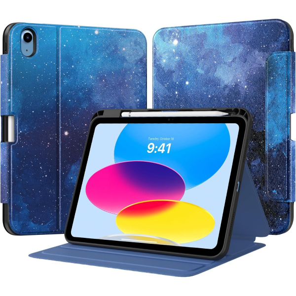 TiMOVO iPad 11.Nesil Standl Klf (11 in)-Blue Starry Sky
