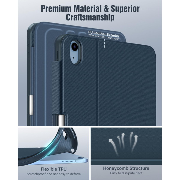 TiMOVO iPad 11.Nesil Standl Klf (11 in)-Navy Blue