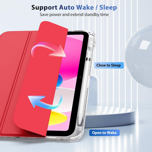 TiMOVO iPad 11.Nesil Koruyucu Klf (11 in)-Red