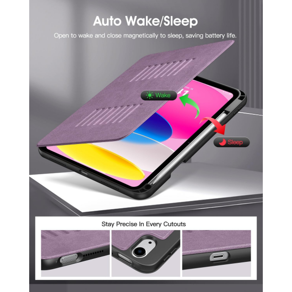 TiMOVO Apple iPad A16 Cover Klf (11 in)-Purple