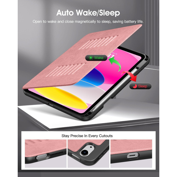 TiMOVO Apple iPad A16 Cover Klf (11 in)-Pink