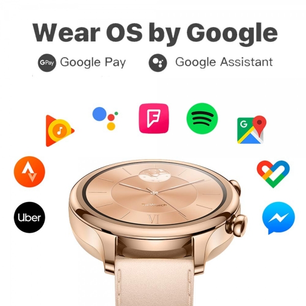 Ticwatch C2 Wear OS Akll Saat-Rose Gold