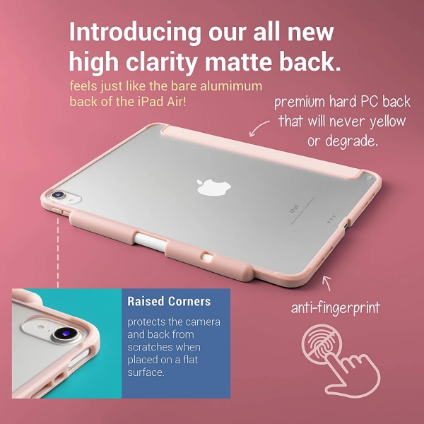 TineeOwl Mocha Serisi iPad Air Klf (10.9 in)(5.Nesil)-Pink