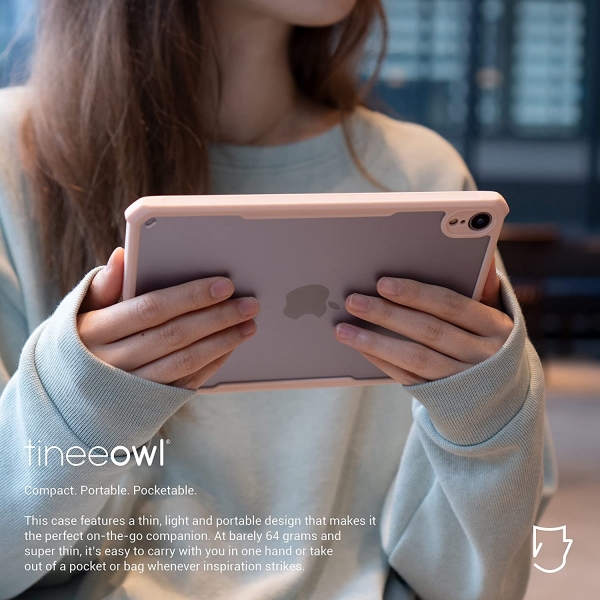 TineeOwl Ultra Thin Serisi iPad Mini 6 Klf (8.3 in)-Pink