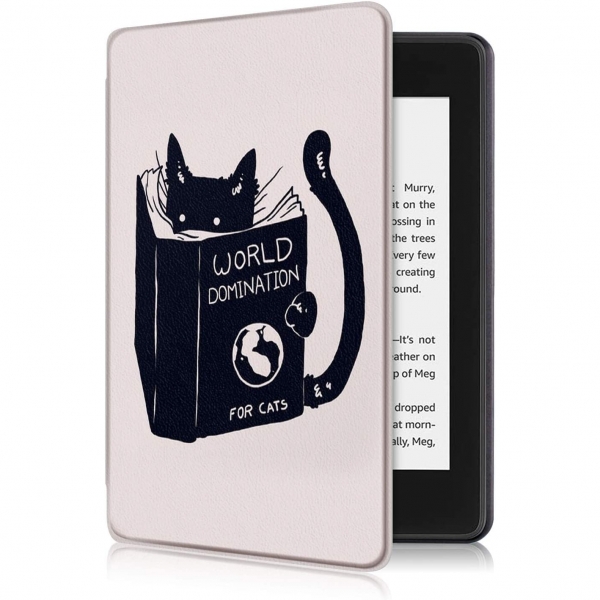 Tkkie Kindle eReader Klf (6 in)(10.Nesil)-Reading Cat