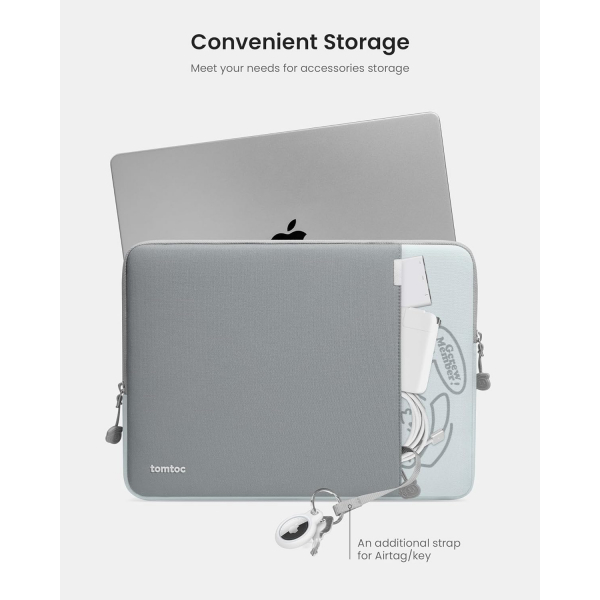 Tomtoc 360 Koruyucu MacBook Pro M2/M1 Uyumlu nce Laptop antas (14 in)-Air Blue