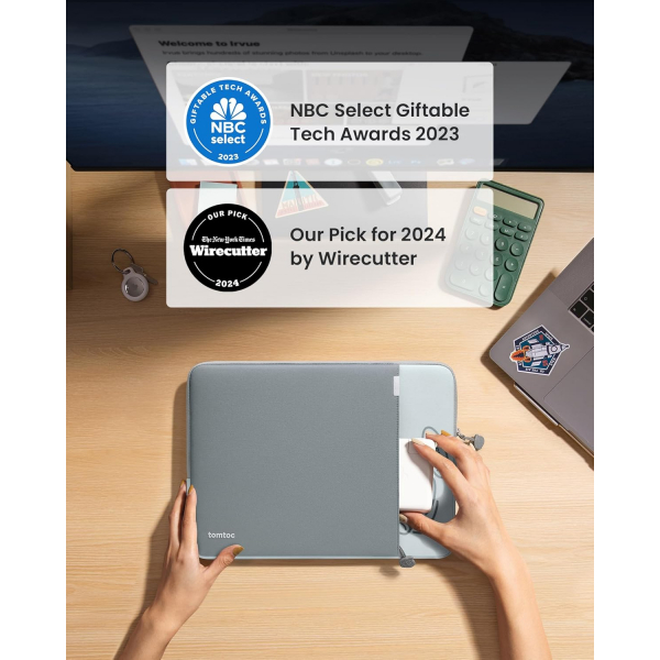 Tomtoc 360 Koruyucu MacBook Pro M2/M1 Uyumlu nce Laptop antas (14 in)-Air Blue