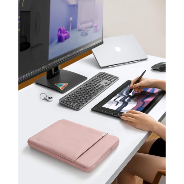 Tomtoc 360 MacBook Pro/Air M4 Laptop antas (15 in)-Pink