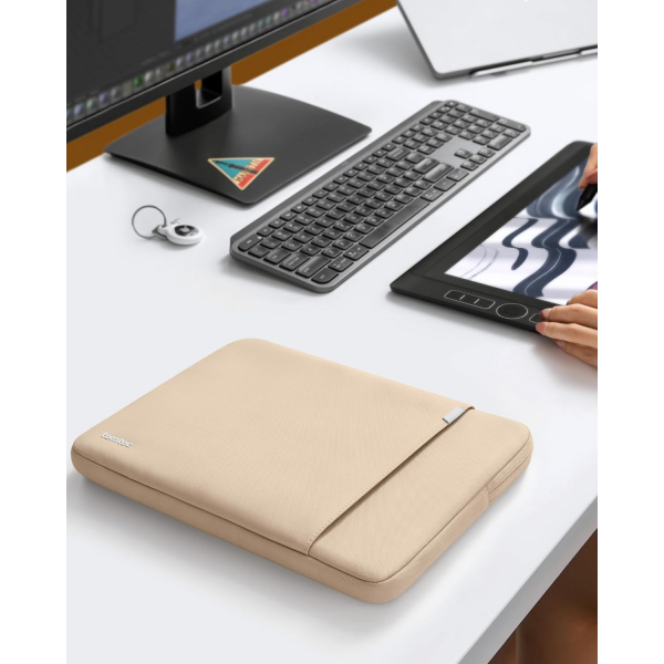 Tomtoc 360 MacBook Pro/Air M4 Laptop antas (15 in)-Natural Sand