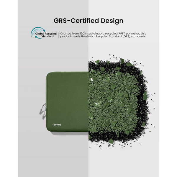 Tomtoc 360 MacBook Pro/Air M4 Laptop antas (15 in)-Green
