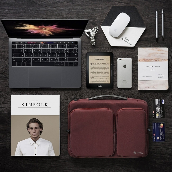 Tomtoc Laptop antas (15/15.6 in)-Burgundy