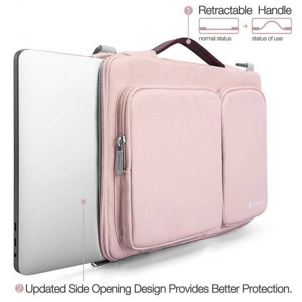 Tomtoc Laptop Omuz antas (13/13.3 in)-Pink