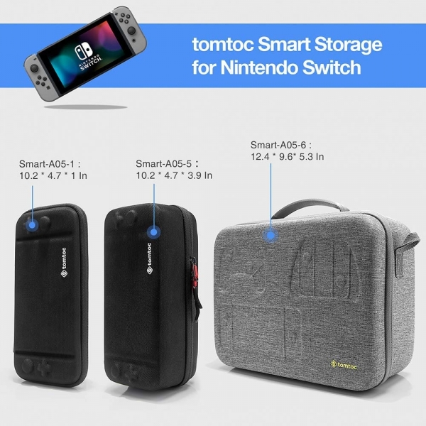 Tomtoc Nintendo Switch Sert Tama antas-Black