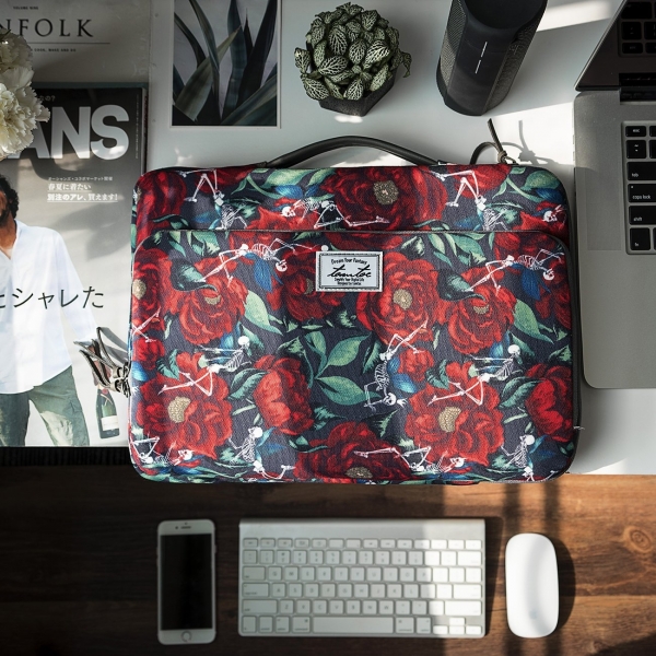 Tomtoc Laptop El antas (13 / 13.3 in)-Skeleton Peony Green