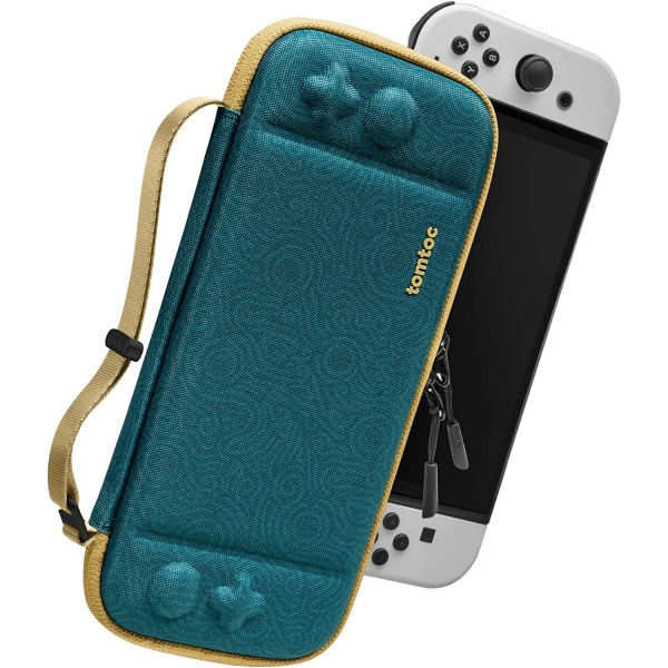 Tomtoc Slim Nintendo Switch/OLED Uyumlu Koruyucu Tama antas -Turquoise