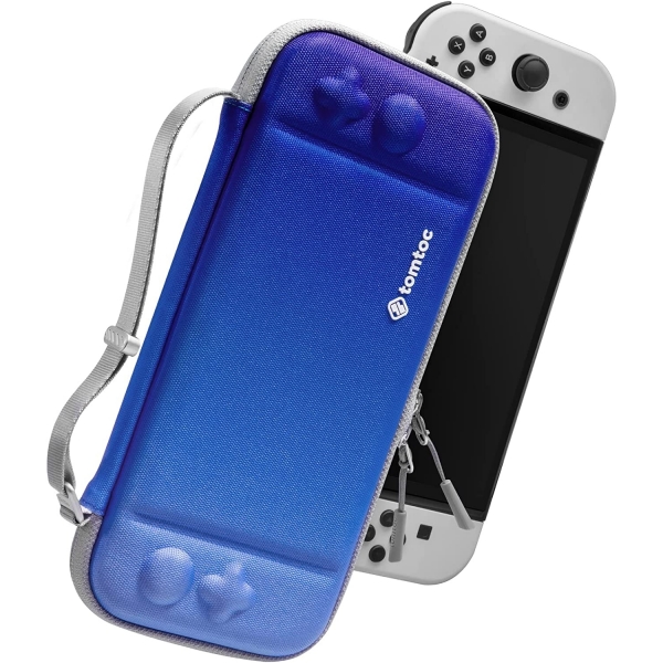 Tomtoc Slim Nintendo Switch/OLED Uyumlu Koruyucu Tama antas -Sky Blue