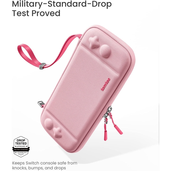 Tomtoc Slim Nintendo Switch/OLED Uyumlu Koruyucu Tama antas -Pink Puff