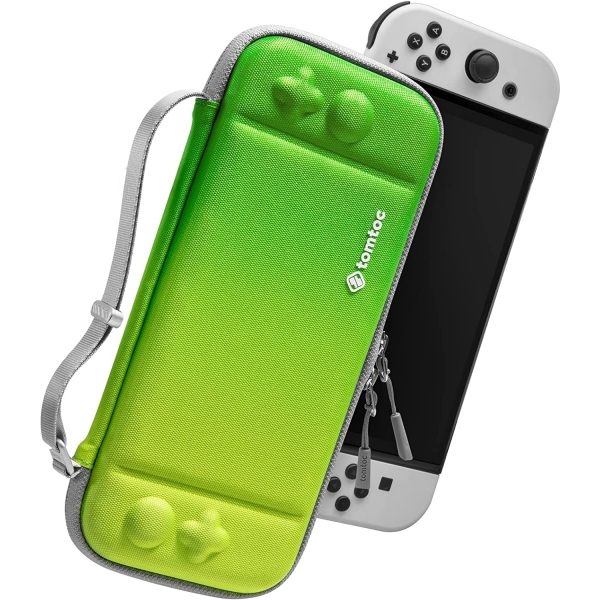 Tomtoc Slim Nintendo Switch/OLED Uyumlu Koruyucu Tama antas -Neon Green