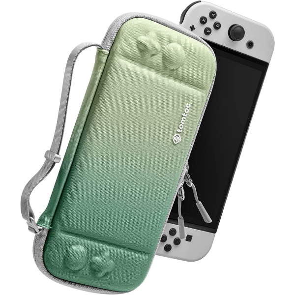 Tomtoc Slim Nintendo Switch/OLED Uyumlu Koruyucu Tama antas -Matcha Green