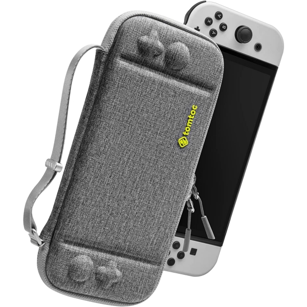 Tomtoc Slim Nintendo Switch/OLED Uyumlu Koruyucu Tama antas -Gray