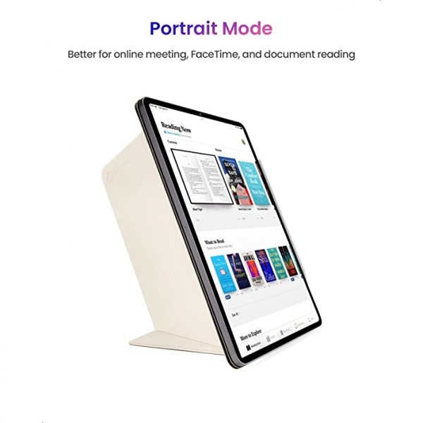 Tomtoc Smart Folio iPad Pro Manyetik Klf (12.9 in)-White