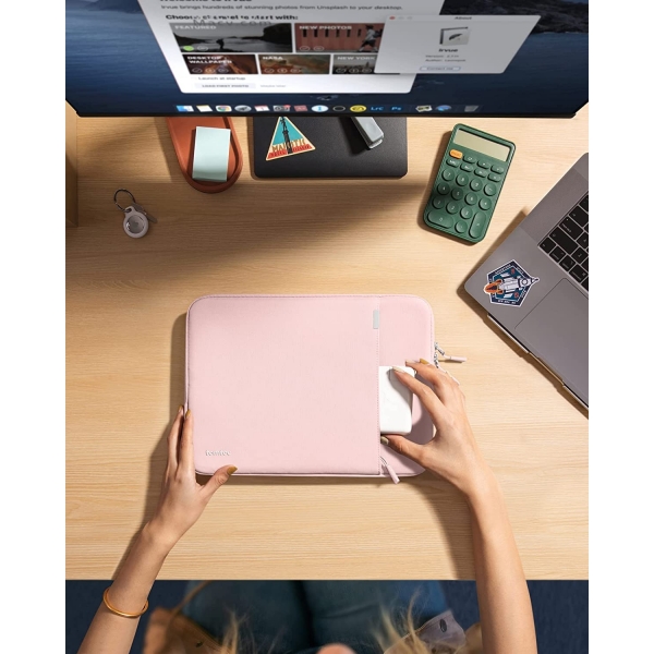 Tomtoc 360 MacBook Pro/Air M4 Laptop antas (13 in)-Pink