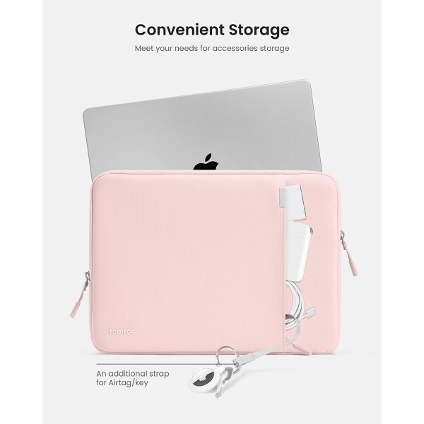 Tomtoc 360 Koruyucu MacBook Pro M2/M1 Uyumlu nce Laptop antas (14 in)-Pink