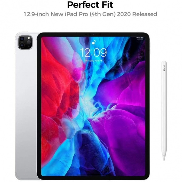 Tomtoc iPad Pro Kalem Blmeli Smart Klf (12.9 in)