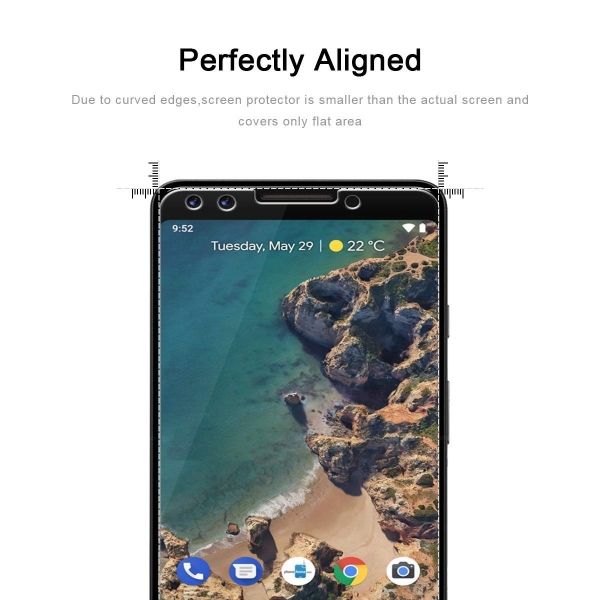 TopACE Google Pixel 3 Temperli Cam Ekran Koruyucu(2 Adet)