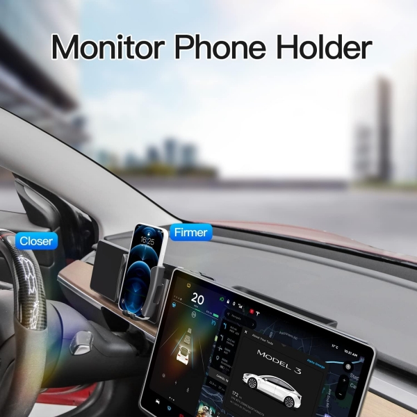 Topfit Tesla Model Uyumlu Monitr ve Telefon Tutucu 